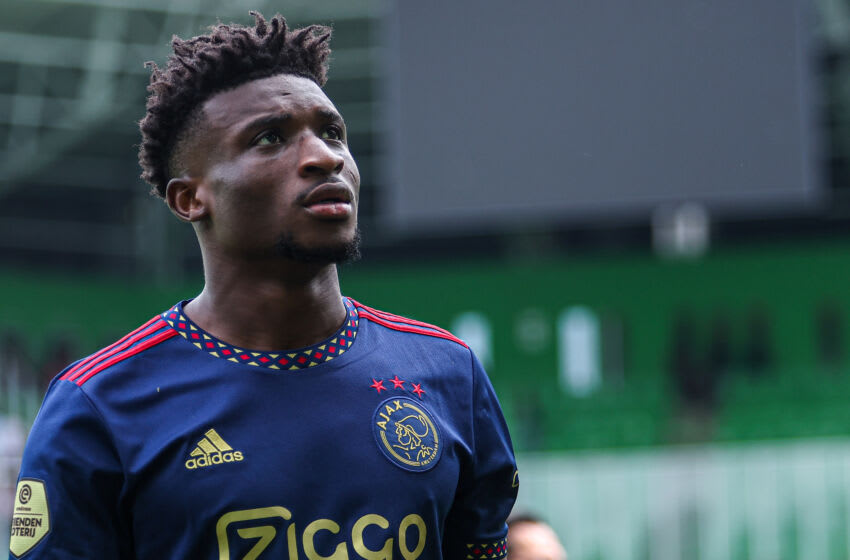 GRONINGEN, NETHERLANDS - MAY 14: Mohammed Kudus of Ajax looks on during the Dutch Eredivisie match between FC Groningen and Ajax at Euroborg on May 14, 2023 in Groningen, Netherlands (Photo by Pieter van der Woude/ BSR Agency/Getty Images)
