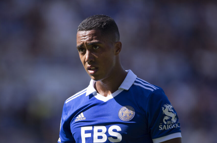 LEICESTER, ENGLAND - AUGUST 07: Youri Tielemans of Leicester City in action during the Premier League match between Leicester City and Brentford FC at The King Power Stadium on August 6, 2022 in Leicester, United Kingdom. (Photo by Joe Prior/Visionhaus via Getty Images)