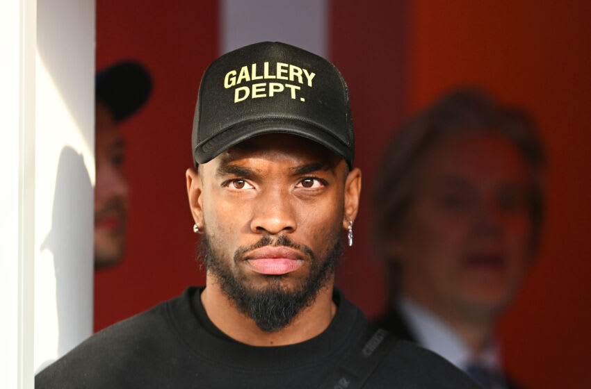 BRENTFORD, ENGLAND - MAY 28: Ivan Toney of Brentford looks on after the Premier League match between Brentford FC and Manchester City at Gtech Community Stadium on May 28, 2023 in Brentford, England. (Photo by Mike Hewitt/Getty Images)