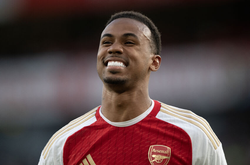 LONDON, ENGLAND - AUGUST 02: Gabriel Magalhaes of Arsenal during the pre-season friendly match between Arsenal FC and AS Monaco at Emirates Stadium on August 02, 2023 in London, England. (Photo by Visionhaus/Getty Images)