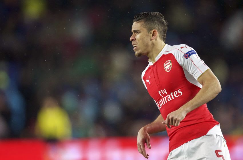 Gabriel of Arsenal FC during the UEFA Champions League round of 16 match between FC Barcelona and Arsenal on March 16, 2015 at the CampNou stadium in Barcelona, Spain.(Photo by VI Images via Getty Images)